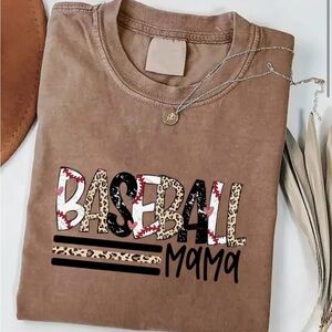Baseball Mama Kids Tee — Brown